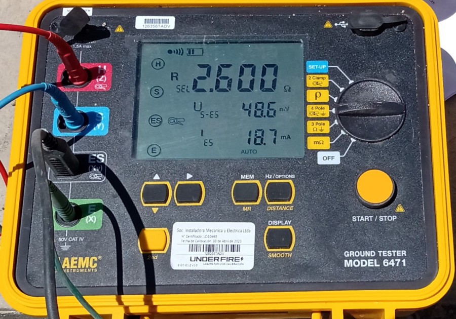Óhmetro de tierra y resistividad